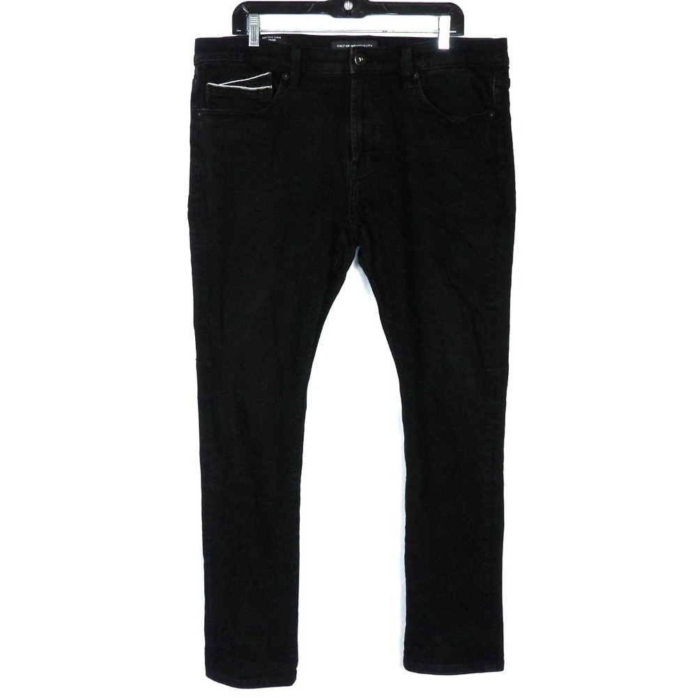 Cult Of Individuality Black PUNK SUPER SKINNY Denim Jeans Men's 38 X 32